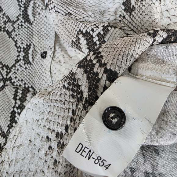 Zara Snake Print Flare Pants and buttond down shirt coordinates/blouse &Pants - Picture 12 of 15
